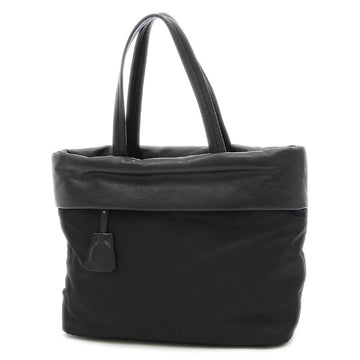 Prada Tote Bag Nylon/Lamb Leather Black 1BG047