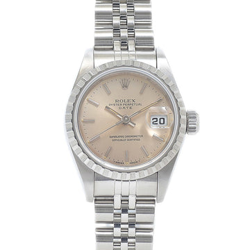 Rolex Oyster Perpetual Date 69240 Ladies Stainless Steel Silver Dial S Number Watch