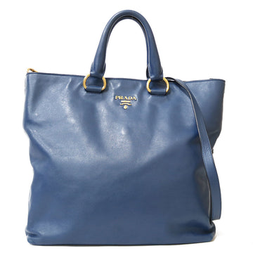 Prada Handbag 2WAY Shoulder Bag Blue Ladies