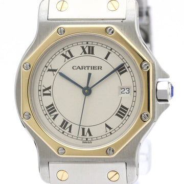 CARTIERPolished  Santos Octagon 18K Gold Steel Automatic Mens Watch BF559167