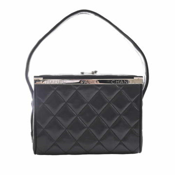 Chanel lambskin vanity bag handbag black