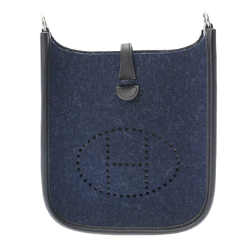 HERMES Evelyn TPM Blue Nuit Y stamp [around 2020] Women's felt shoulder bag