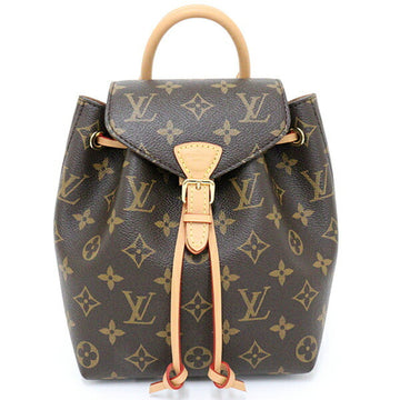 LOUIS VUITTON Montsouris NM BB Backpack Rucksack Shoulder Bag Crossbody Monogram Canvas Natural Leather M45502 Brown