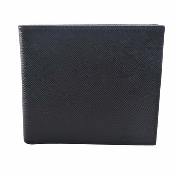 PRADA SAFFIANO Bifold Compact Wallet 2MO738 Black Men's
