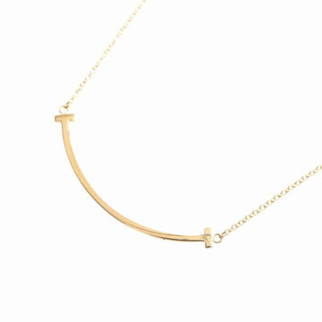 TIFFANY K18YG T Smile Small Necklace - Ladies