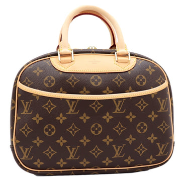 Louis Vuitton Trueville Monogram Handbag Women's Brown Leather M42228