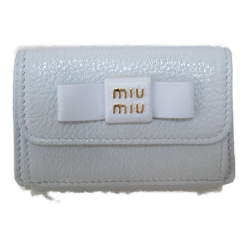 MIU MIU Tri-fold wallet Blue leather 5MH0212CKV F0591