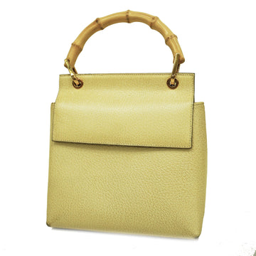 GUCCIAuth  Bamboo Handbag 001 1118 1888 Women's Leather Handbag Ivory