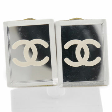 CHANEL Cocomark Mirror Metal Silver 03C Women's Earrings