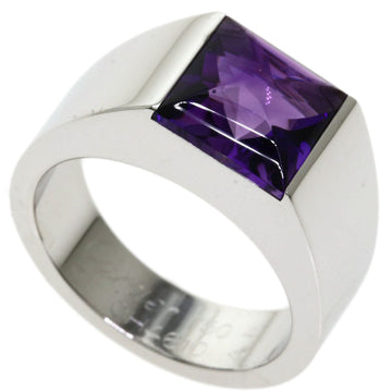 Cartier Tank Ring Amethyst # 49 / K18 White Gold Ladies CARTIER