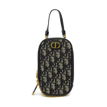 Dior Montaigne Phone Case Shoulder Bag Navy canvas S2114UTZQ