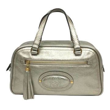 LOEWE Mini Boston 122.56.555 Handbag Leather Gold Bag Ladies