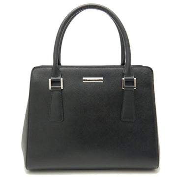 BURBERRY Handbag Saffiano Leather Black 251452