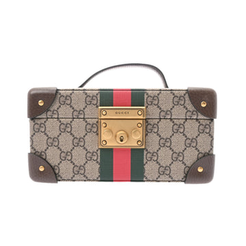 GUCCI Savoy Case Beige Ebony 649582 Ladies GG Supreme Canvas