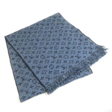 LOUIS VUITTON Muffler Monogram Wool Navy Unisex M78525