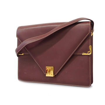 Cartier Shoulder Bag Must Leather Bordeaux Gold metal