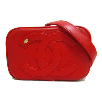 CHANEL Waist bag Red Lambskin [sheep leather]