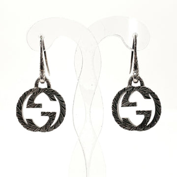 GUCCI Interlocking G Earrings Silver 925  Women's