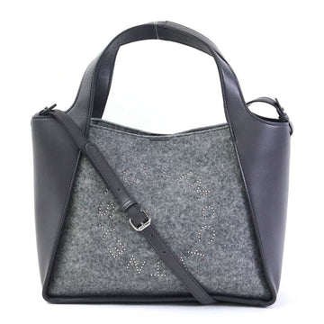 STELLA MCCARTNEY Handbag Felt/Synthetic Leather Gray Ladies
