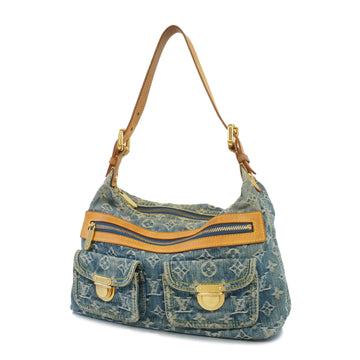 LOUIS VUITTONAuth  Monogram Denim Baggy PM M95049 Women's Shoulder Bag Blue