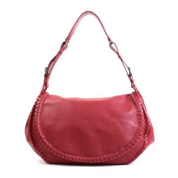 BOTTEGA VENETA Shoulder Bag Intrecciato Leather Red Unisex