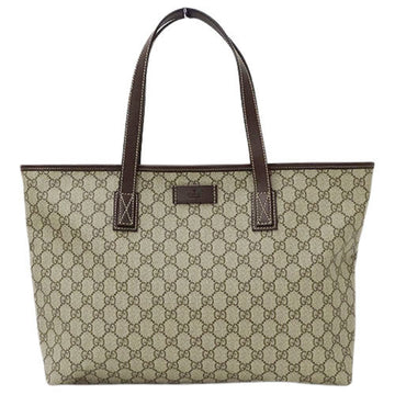 Gucci Women's Tote Bag Shoulder GG Supreme Beige Brown Tea 211137