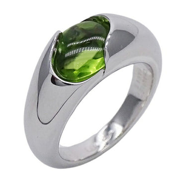 CHAUMET Ring Women's 750WG Peridot Vague White Gold Approx. 6