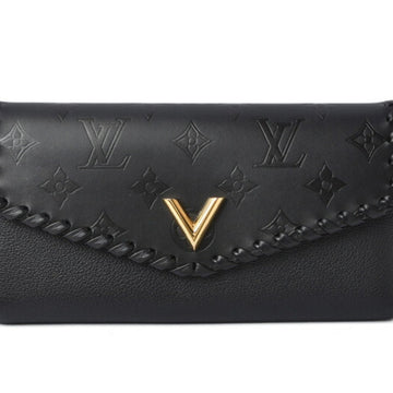 LOUIS VUITTON Wallet  Long Portefeuille Capucines Black M64551