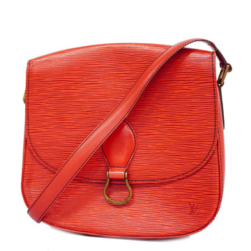 LOUIS VUITTONAuth  Epi Saint Cloud M52197 Women's Shoulder Bag Castilian Red