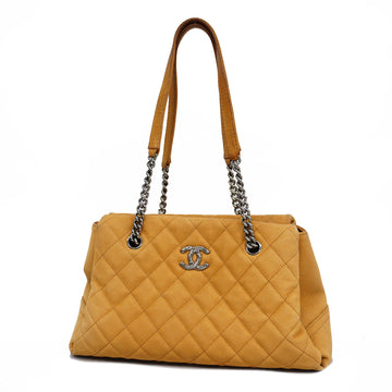 Chanel Shoulder Bag Matelasse Chain Shoulder Caviar Skin Brown