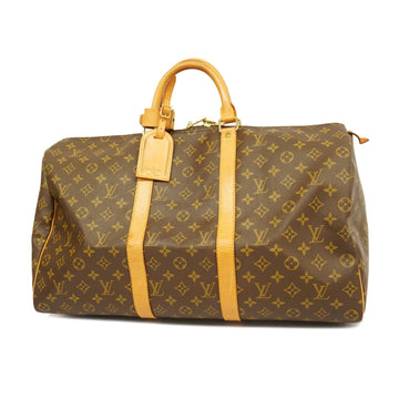 LOUIS VUITTONAuth  Monogram Keepol 50 M41426 Men,Women,Unisex Boston Bag