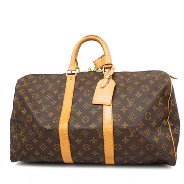 LOUIS VUITTONAuth  Monogram Keepol 45 M41428 Men,Women,Unisex Boston Bag