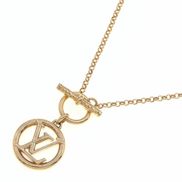 LOUIS VUITTON Necklace Collier Baby Ease M00598 Gold Metal Ladies Pendant