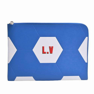 LOUIS VUITTON Epi Pochette Jules GM Clutch Bag 2018 World Cup Limited M63231 Blue Leather