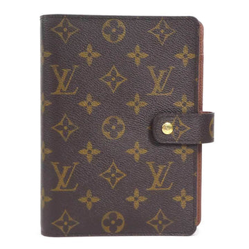 LOUIS VUITTON Notebook Cover Monogram Agenda MM Canvas Brown Gold Unisex R20105