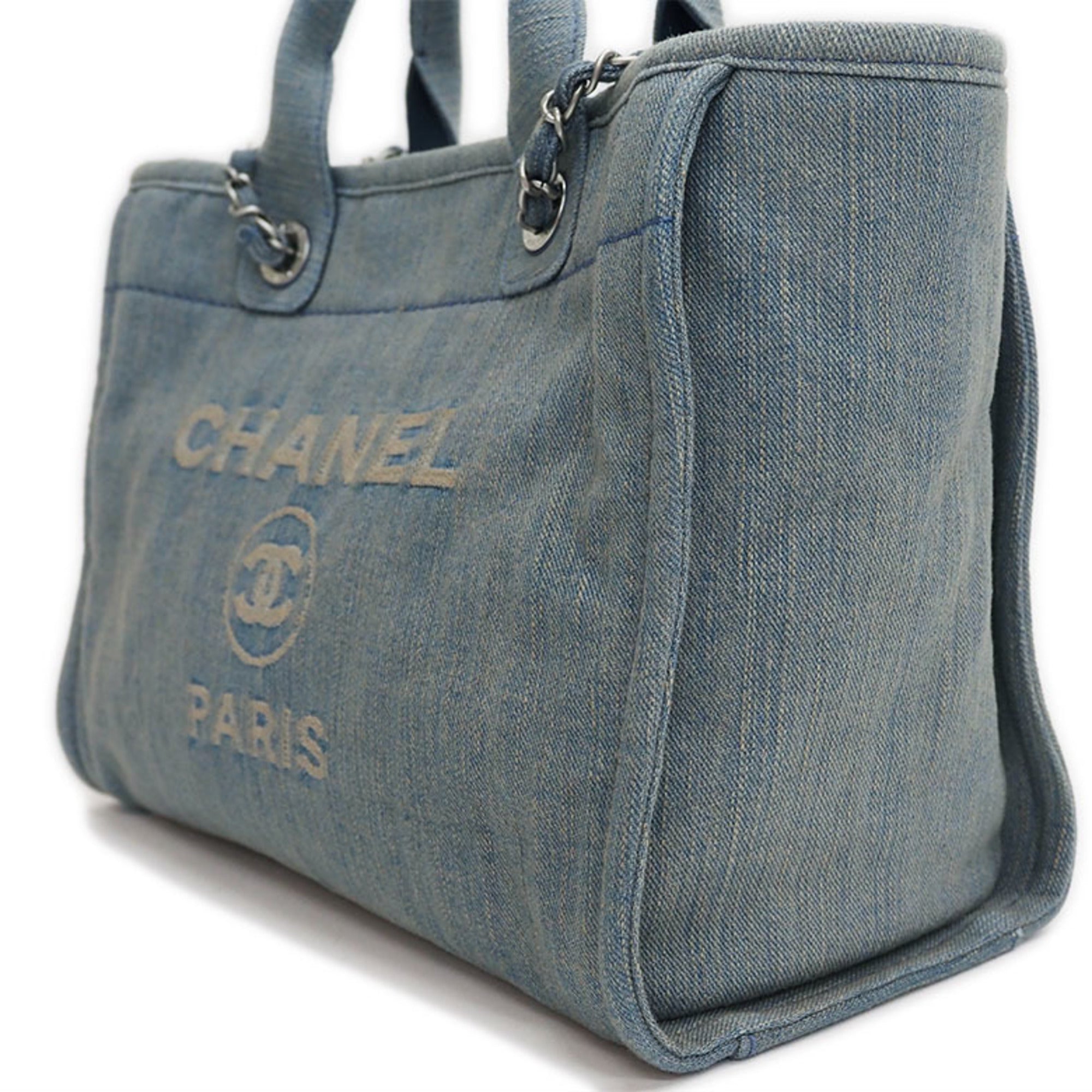 Chanel deauville sales tote grey