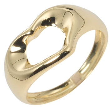 TIFFANY Open Heart Ring Size 8.5 K18YG Yellow Gold &Co.
