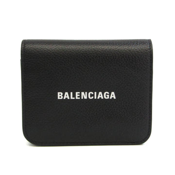 BALENCIAGA CASH BIFOLD COMP WAL 655624 Women's Leather Wallet [bi-fold] Black