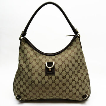 Gucci shoulder bag GG brown gold canvas leather 130737