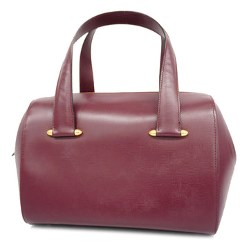 CARTIERAuth  Must Handbag Women's Leather Handbag Bordeaux