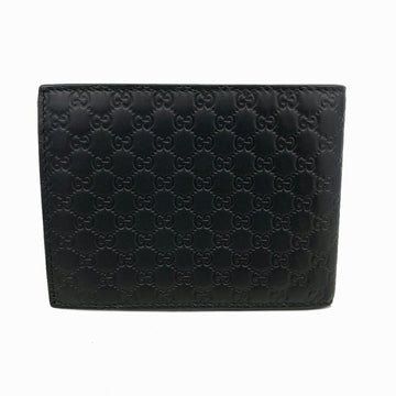 GUCCI Billfold Micro sima 217044 Leather Black Men's Women's