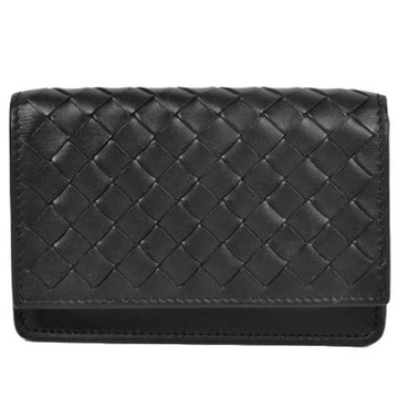 BOTTEGA VENETA intrecciato business card holder case leather black