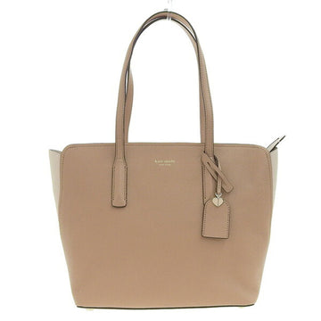 KATE SPADE leather margaux tote bag beige