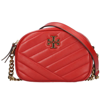 TORY BURCH Kira Chevron Shoulder Bag Sheepskin Red Ladies