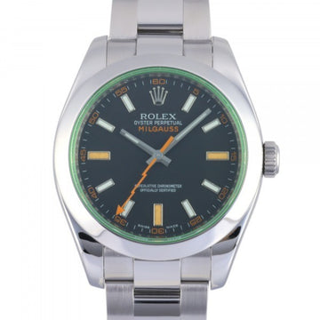 ROLEX Milgauss 116400GV black dial watch men's