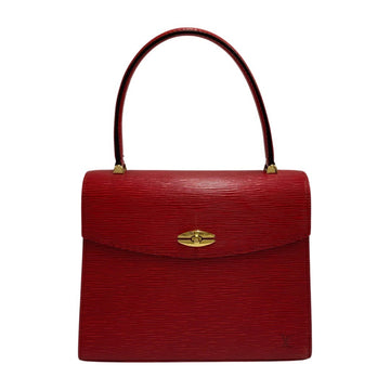 LOUIS VUITTON Vintage Malsherbe Epileather Genuine Leather Handbag Mini Tote Bag Red