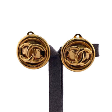 CHANEL 03P 2936 Coco Mark Earrings Gold Ladies