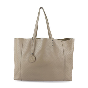 BOTTEGA VENETA Intreccio Mirage Tote Bag Leather Beige Shoulder