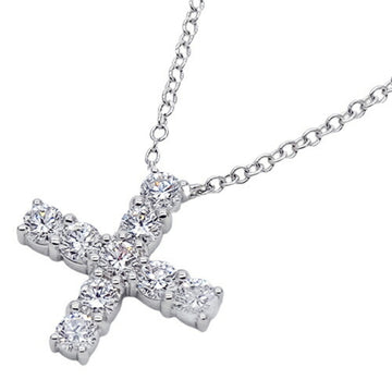 HARRY WINSTON Necklace Ladies Pt950 Diamond Symbols Cross Platinum PEDPREMCRMC Polished
