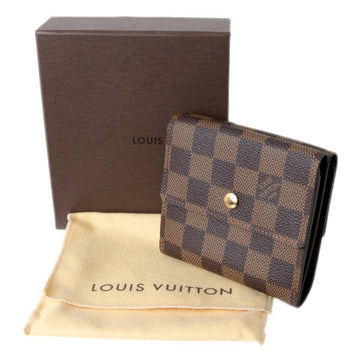 LOUIS VUITTON/ Portomone Bie Cult Credit Bifold Wallet Damier Ebene N61652 SP0036 Box,